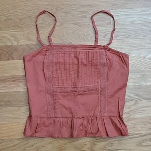 Abercrombie & Fitch Ruffle Hem Tank
